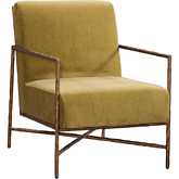 Leo Accent Chair in Anderson Chartreuse Fabric